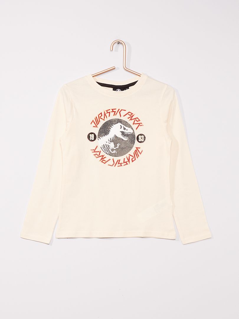 T-shirt in puro cotone 'Jurassic World' BIANCO - Kiabi