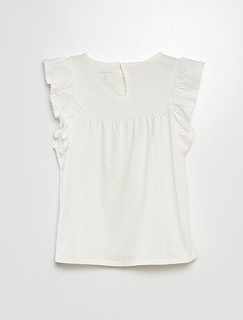 T-shirt in ricamo a punto inglese