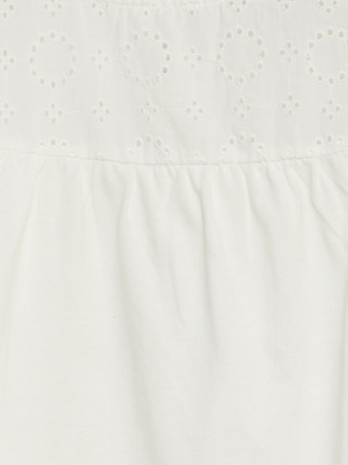 T-shirt in ricamo a punto inglese - Kiabi