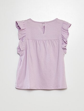 T-shirt in ricamo a punto inglese