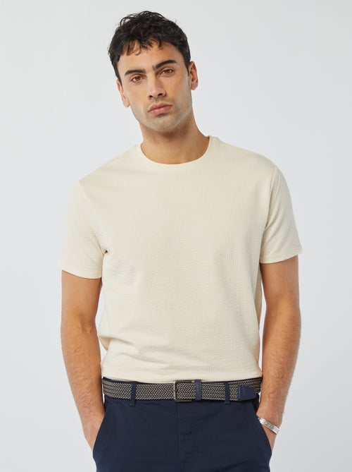 T-shirt in seersucker - Kiabi