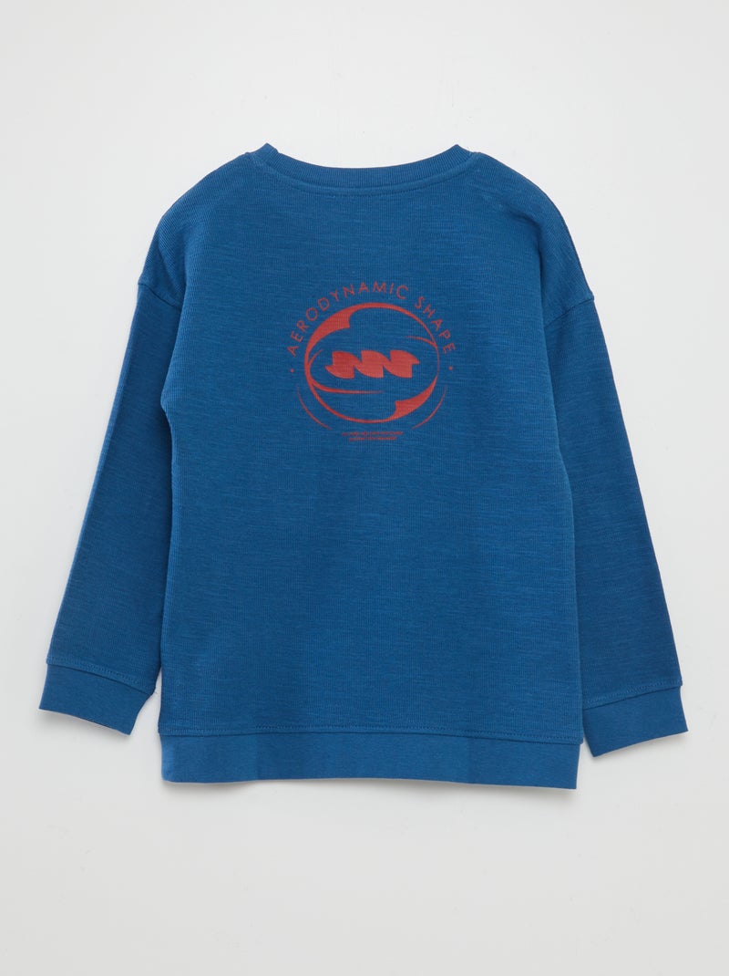 T-shirt in stile felpa BLU - Kiabi