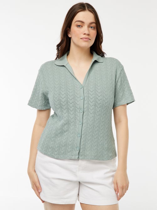 T-shirt in stile gilet lavorata a maglia - Kiabi