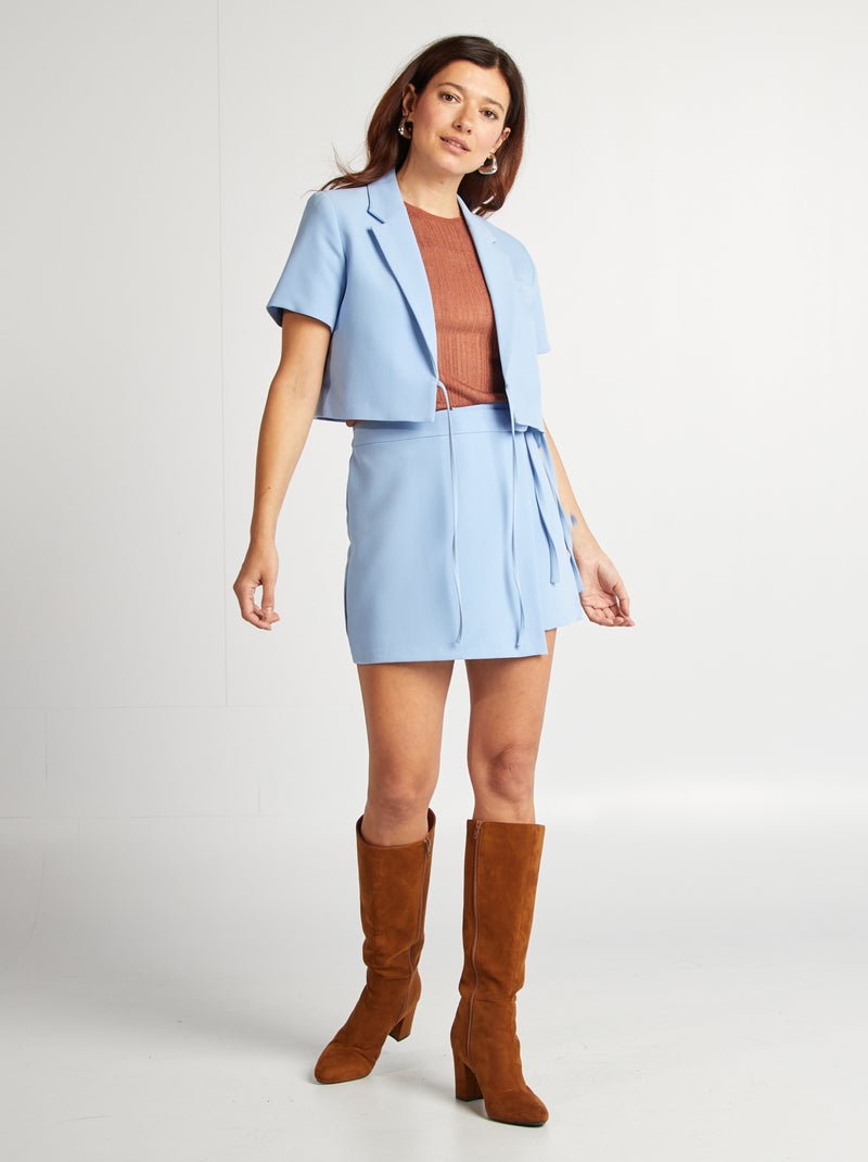 T-shirt in tessuto a coste traforato ROSA - Kiabi