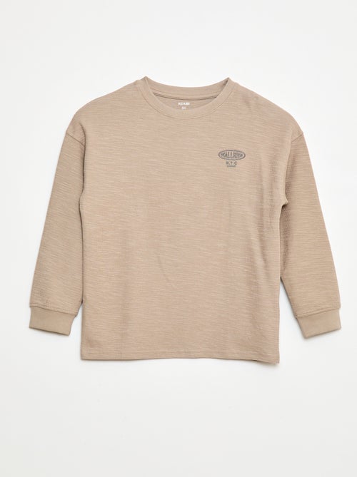 T-shirt in tessuto con ricamo - Kiabi