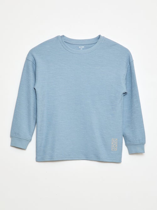 T-shirt in tessuto con ricamo - Kiabi