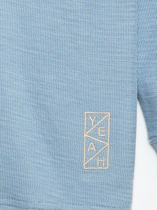 T-shirt in tessuto con ricamo - Kiabi