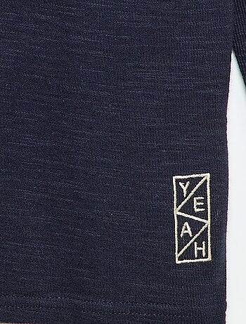 T-shirt in tessuto con ricamo
