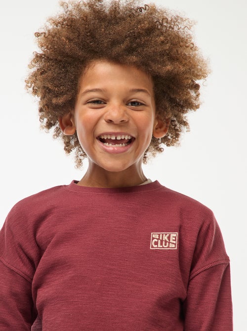 T-shirt in tessuto con ricamo - Kiabi