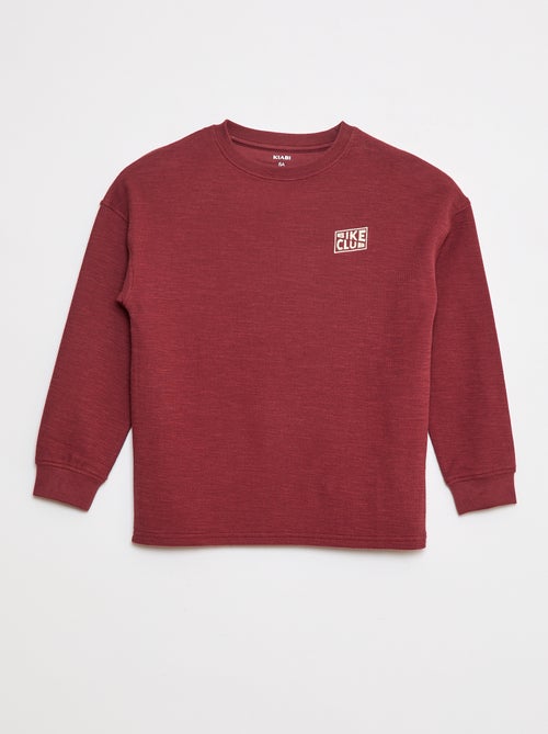 T-shirt in tessuto con ricamo - Kiabi