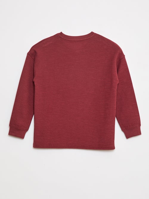 T-shirt in tessuto con ricamo - Kiabi