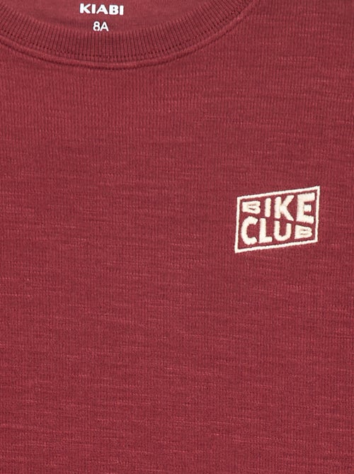 T-shirt in tessuto con ricamo - Kiabi