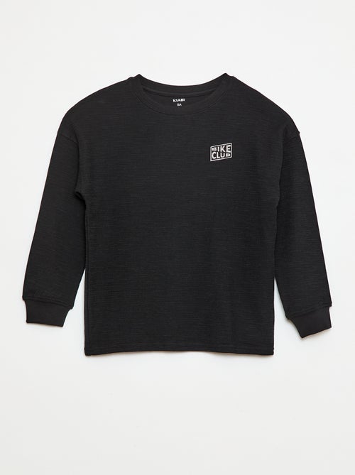 T-shirt in tessuto con ricamo - Kiabi