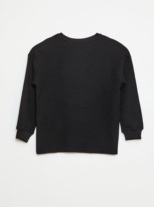 T-shirt in tessuto con ricamo - Kiabi