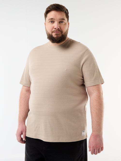 T-shirt in tessuto fantasia a costine - Kiabi