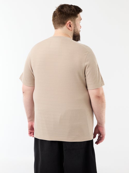 T-shirt in tessuto fantasia a costine - Kiabi