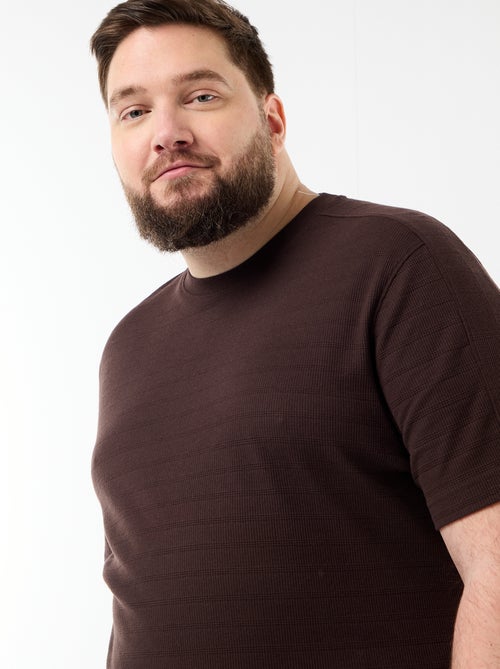 T-shirt in tessuto fantasia a costine - Kiabi