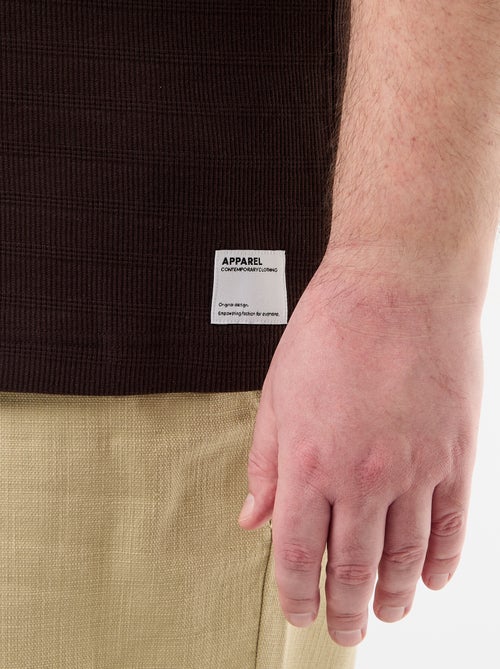 T-shirt in tessuto fantasia a costine - Kiabi