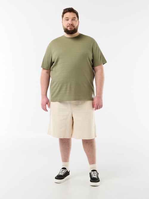 T-shirt in tessuto fantasia a costine - Kiabi