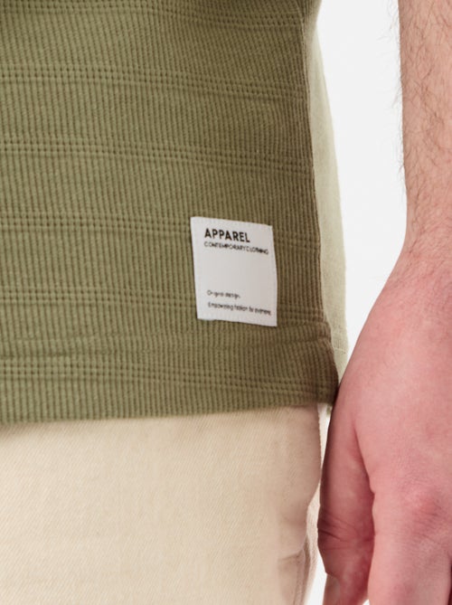 T-shirt in tessuto fantasia a costine - Kiabi