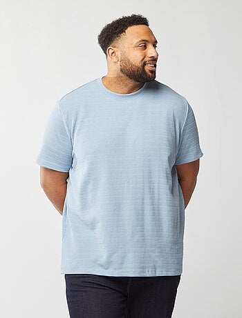 T-shirt in tessuto fantasia con maniche corte