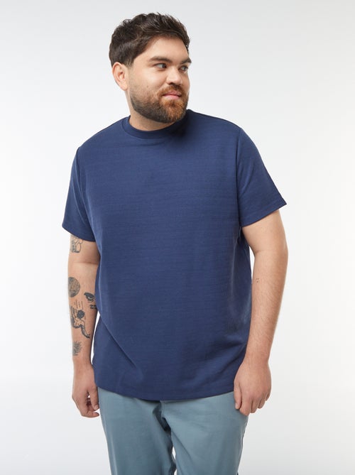 T-shirt in tessuto fantasia con maniche corte - Kiabi
