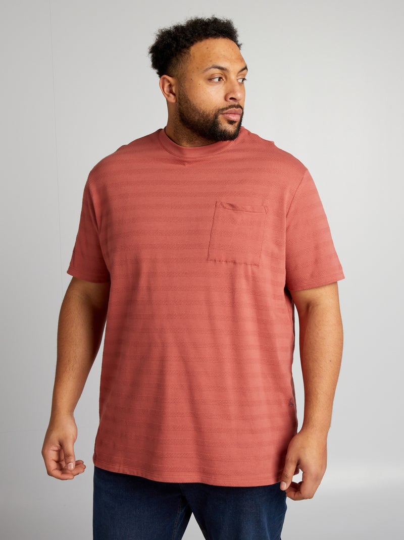 T-shirt in tessuto fantasia ROSSO - Kiabi
