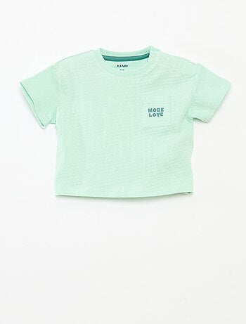 T-shirt in tessuto goffrato