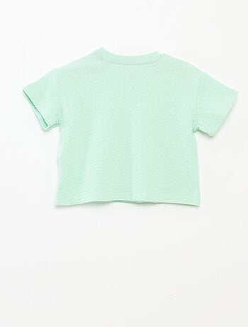T-shirt in tessuto goffrato
