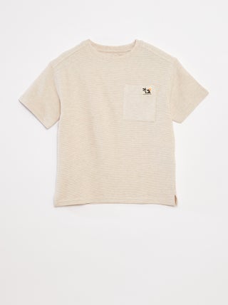 T-shirt in tessuto ottoman