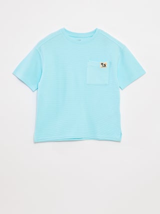 T-shirt in tessuto ottoman