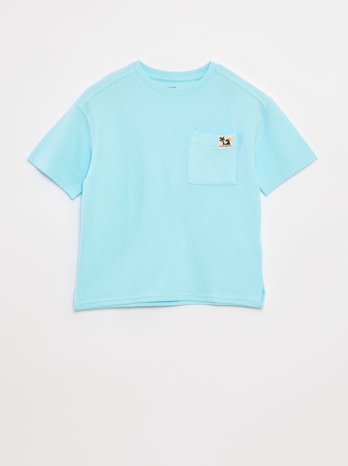 T-shirt in tessuto ottoman - Kiabi