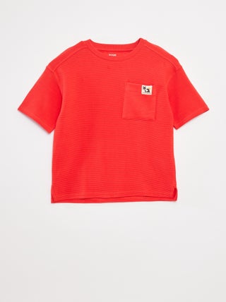 T-shirt in tessuto ottoman