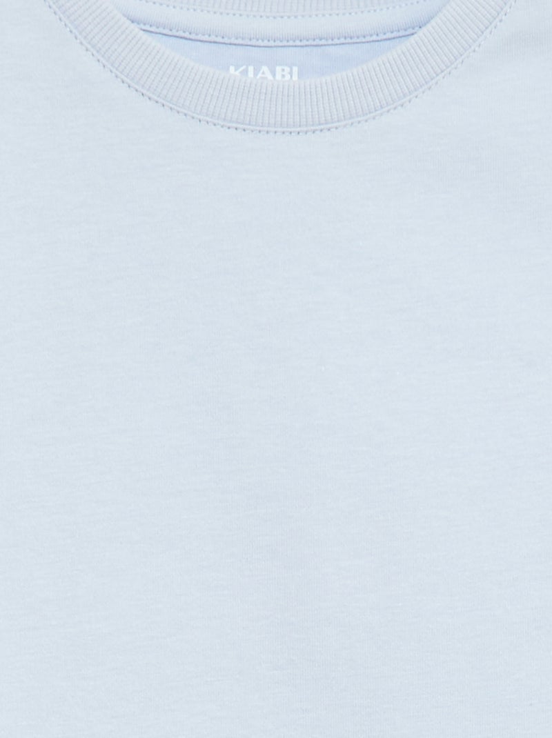 T-shirt in Tough Cotton a maniche corte Blu - Kiabi