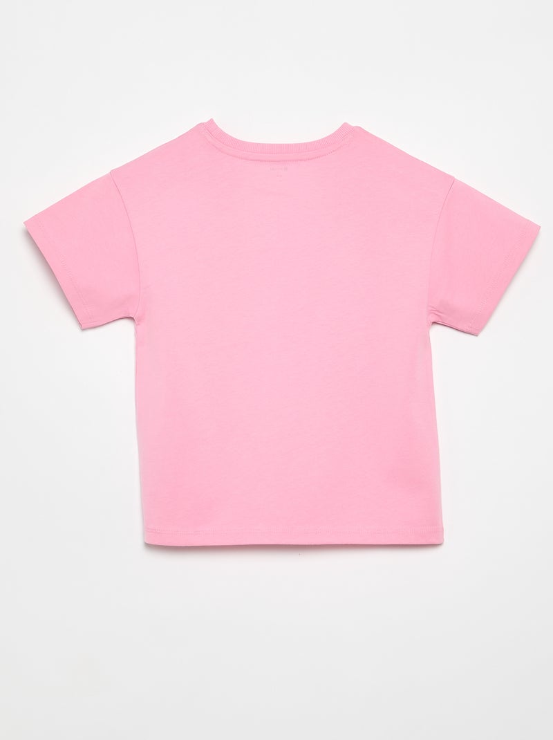 T-shirt in Tough Cotton a maniche corte Rosa - Kiabi