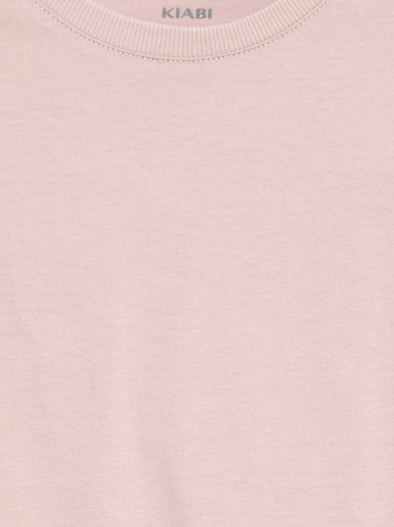 T-shirt in Tough Cotton a maniche corte Viola - Kiabi