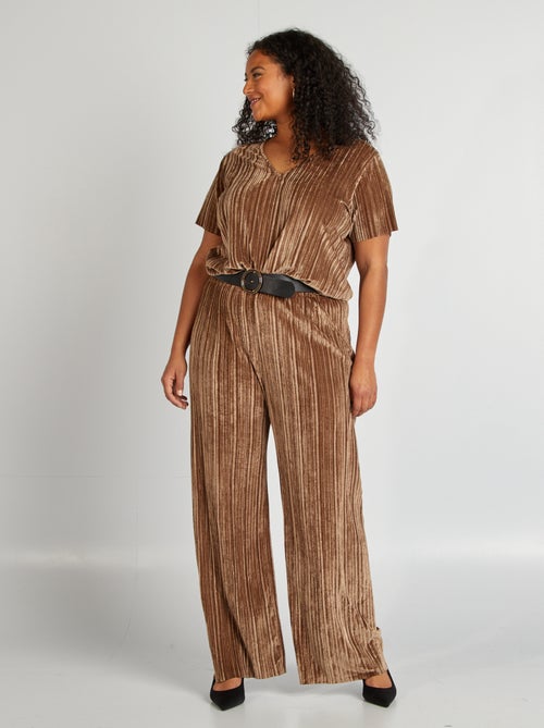 T-shirt in velluto scollo a V - Kiabi