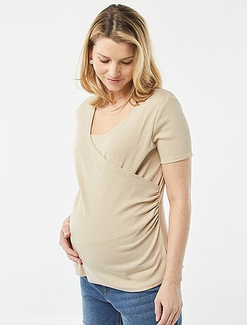T-shirt incrociata per allattamento