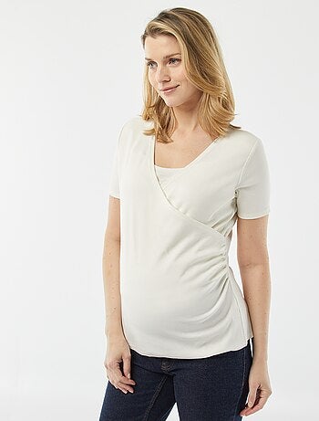 T-shirt incrociata per allattamento