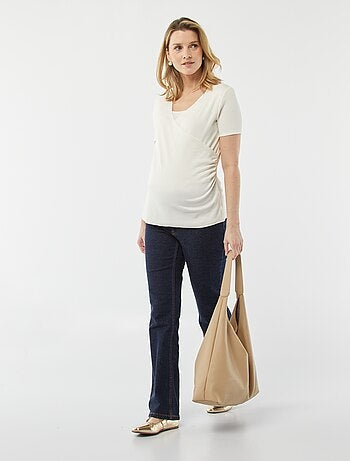 T-shirt incrociata per allattamento