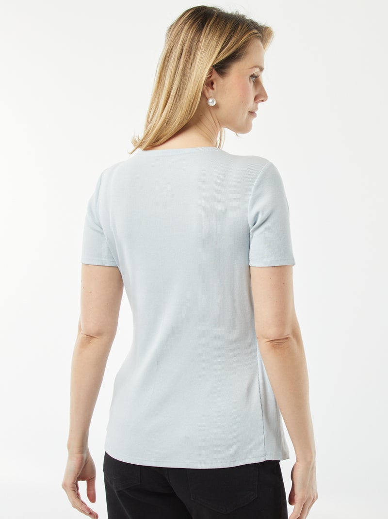 T-shirt incrociata per allattamento BLU - Kiabi