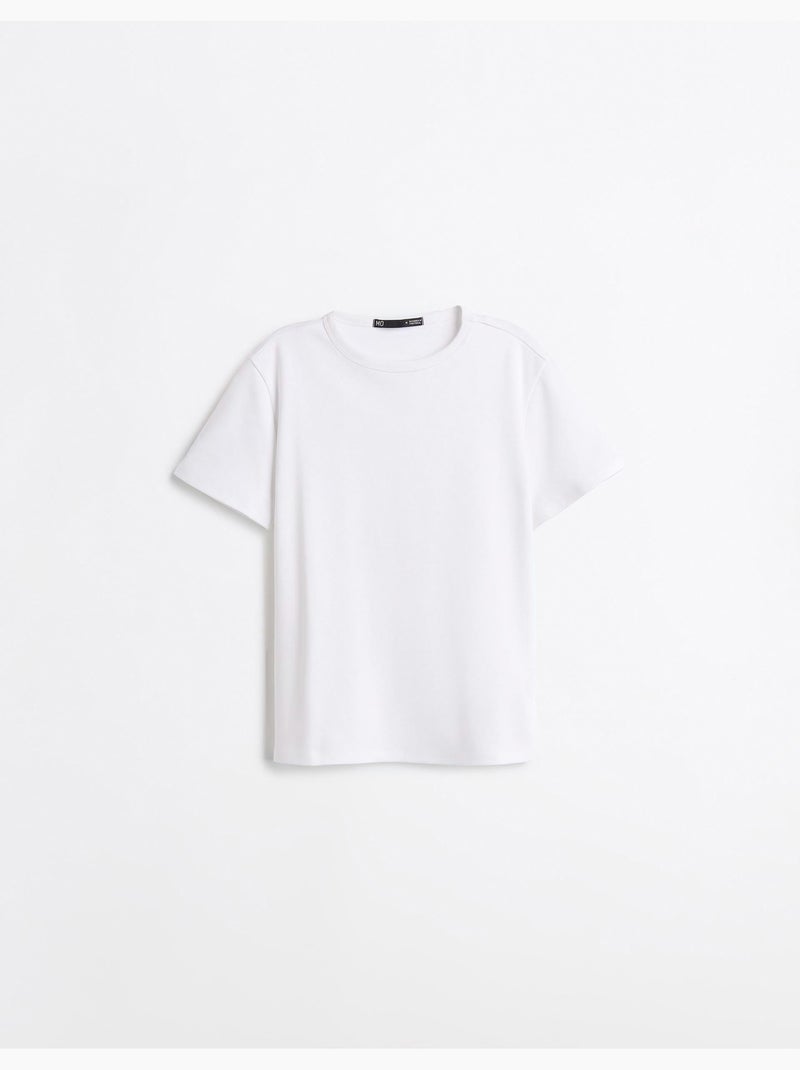 T-shirt interlock a maniche corte, mo fashion Bianco - Kiabi