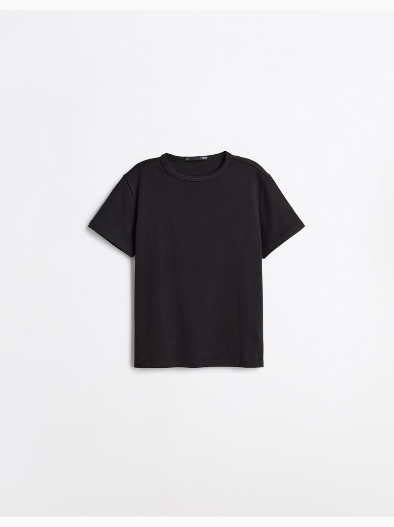 T-shirt interlock a maniche corte, mo fashion Nero - Kiabi
