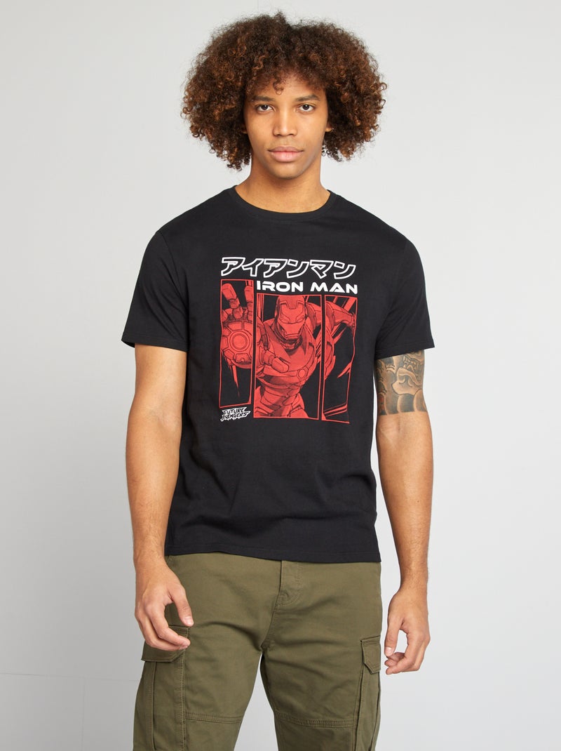 T-shirt 'Iron-Man' 'Marvel' NERO - Kiabi