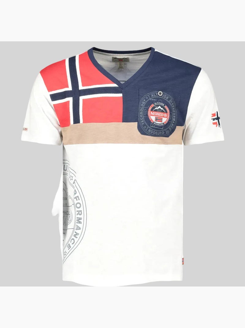 T-shirt j-flag – geographical norway Bianco sporco - Kiabi