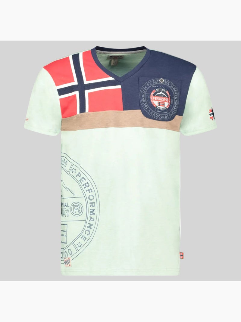 T-shirt j-flag – geographical norway Verde pastello - Kiabi