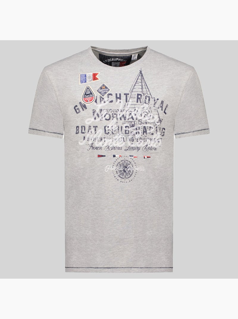 T-shirt jalvinio – geographical norway Grigio chiaro - Kiabi