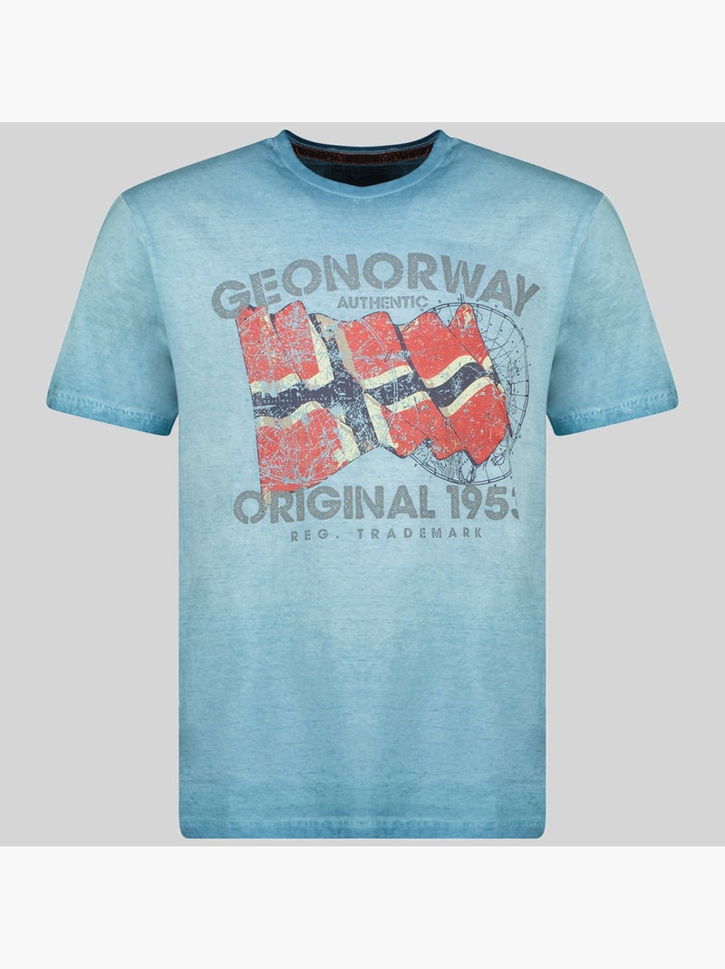 T-shirt japoral – geographical norway Blu - Kiabi