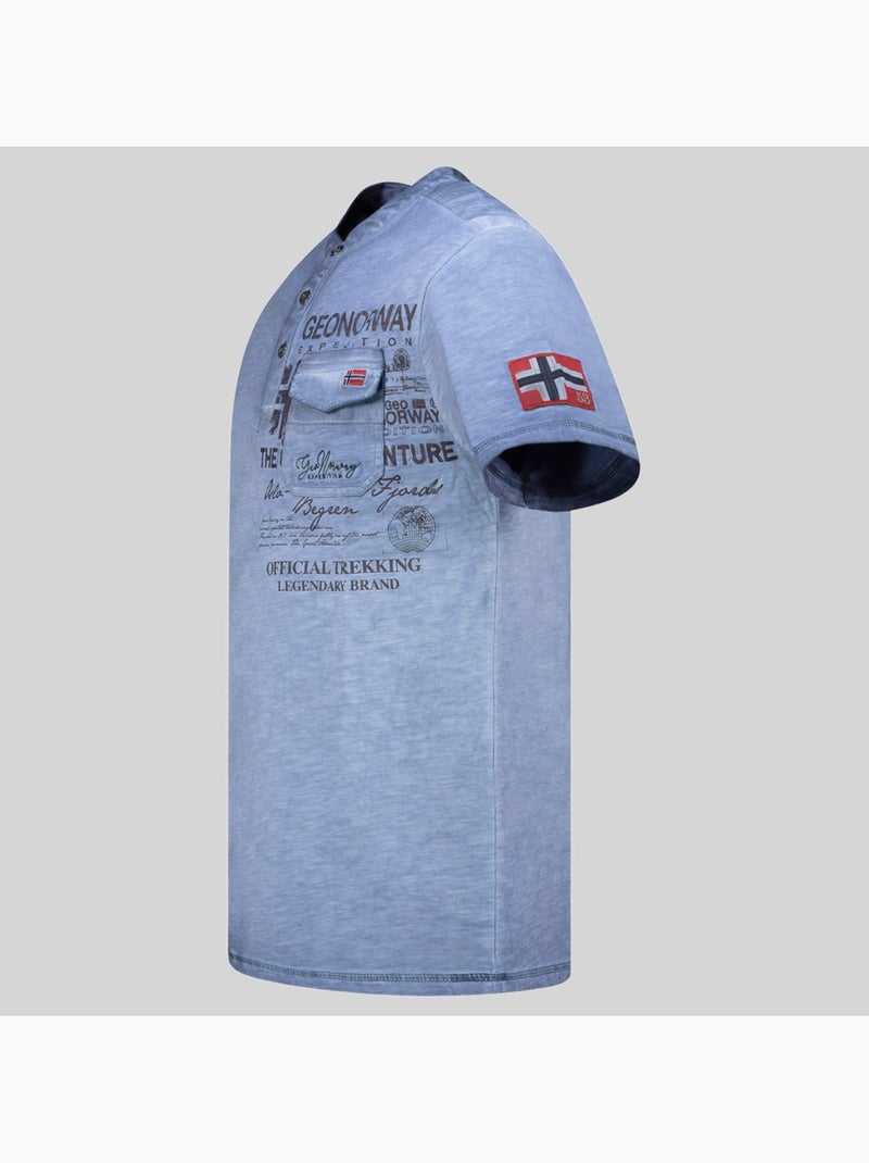 T-shirt jeony – geographical norway Blu - Kiabi