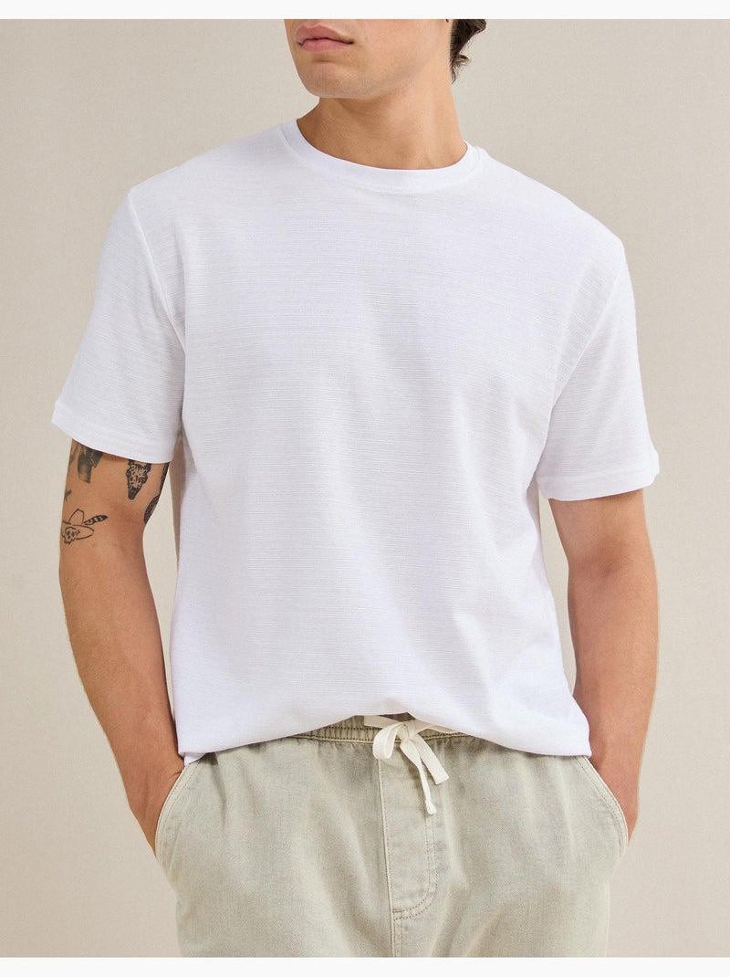 T-shirt jersey a righe, MO Fashion Bianco - Kiabi